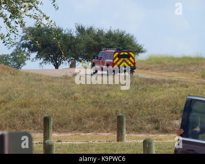 Dallas Feuerwehr Wasserrettung Einheit laufen am weißen Rock See-OL 58 Stockfoto