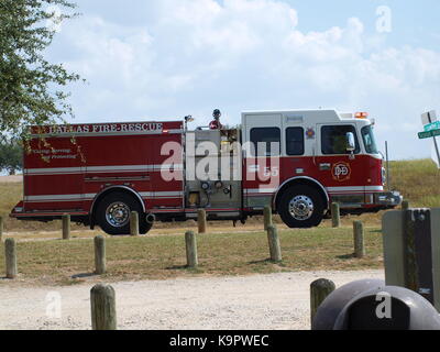 Dallas Feuerwehr Wasserrettung Einheit laufen am weißen Rock See-OL 58 Stockfoto