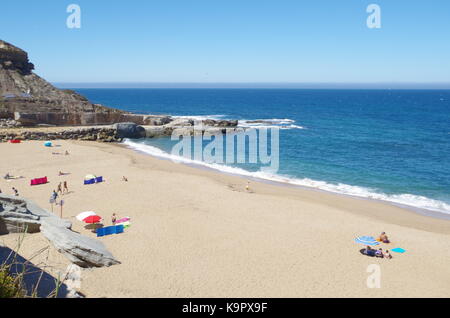 Strand von Porto Dinheiro in Santa Barbara, Portugal Stockfoto