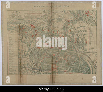 Der Plan de Lyon 1882 ist eine historische Karte, die das Stadtbild der Stadt Lyon im späten 19. Jahrhundert darstellt. Es gibt Einblicke in die Stadtentwicklung und die Stadtstruktur Lyons in dieser Zeit. Stockfoto