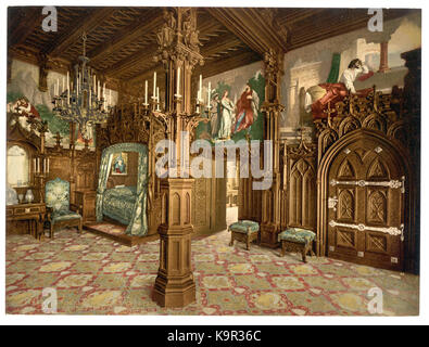 Schlafzimmer, Neuschwanstein, Bayern, Deutschland Stockfoto, Bild ... Schlafzimmer, Neuschwanstein, Bayern, Deutschland Stockfoto, Bild ...