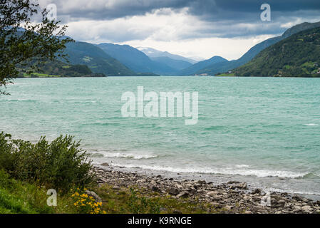 Vagavatnet See, Norwegen, Skandinavien, Europa. Stockfoto