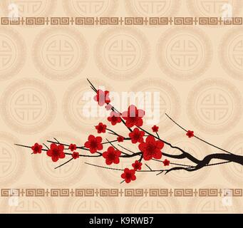 Hintergrund mit Lampions Stock Vektor