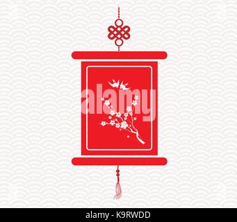 Chinesisch mit chinesischen Kalligraphie blättern Stock Vektor