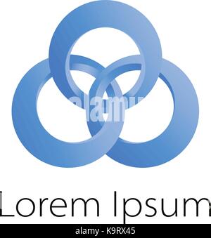 Abstrakte Kette links bunte Vektor logo Vorlage. Anschluss Konzept Stock Vektor