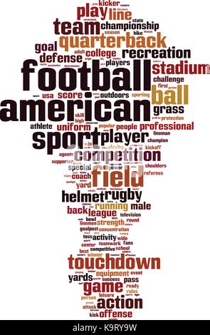 American football Wort cloud Konzept. Vector Illustration Stock Vektor