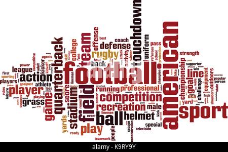 American football Wort cloud Konzept. Vector Illustration Stock Vektor