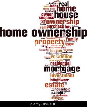 Home ownership Wort cloud Konzept. Vector Illustration Stock Vektor