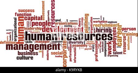 Human Resources word cloud Konzept. Vector Illustration Stock Vektor