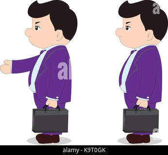 Boss Gehe zu arbeiten Stock Vektor