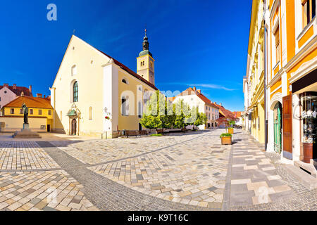 Barocke Altstadt von Varazdin square Panoramablick, im Norden Kroatiens Stockfoto