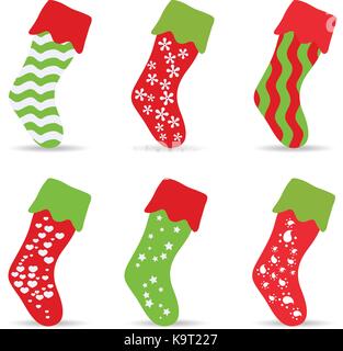 Satz winter Socken für Design Stock Vektor