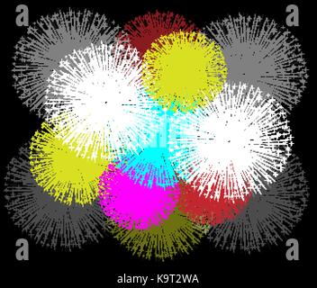 Feuerwerk Hintergrund für ein glückliches neues Jahr Stock Vektor