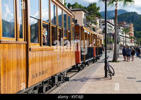 Tramway in Port de Soller, Mallorca, Spanien am 2017. September Stockfoto