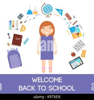 Schule Symbole Abbildung Stock Vektor