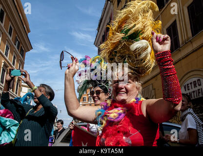 Rom, Italien. 23 Sep, 2017. Die 2. Auflage der San Lorenzo Karneval, ein Tag der Musik, der Kultur, der Sozialität und unerreichte unvergleichliche Integration mit den karibischen Karneval in Notting Hill, die jedes Jahr in London Credit: Patrizia Cortellessa/Pacific Press/Alamy leben Nachrichten Stockfoto