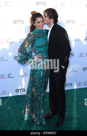 Santa Monica, CA, USA. 23 Sep, 2017. 23. September 2017 - Santa Monica, Kalifornien - Nikki Reed mit Ehemann Ian Somerhalder. 27. jährlichen EMA Awards Gehostet von Jaden Smith gehalten an Barker Hangar in Santa Monica. Photo Credit: AdMedia Credit: AdMedia/ZUMA Draht/Alamy leben Nachrichten Stockfoto