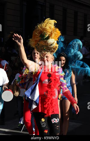 Rom, Italien. 23 Sep, 2017. Kulissen der multikulturellen San Lorenzo Karneval in Rom, die gekoppelt ist mit der Notting Hill Carnival in London. Credit: Gari Wyn Williams/Alamy leben Nachrichten Stockfoto