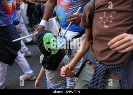 Rom, Italien. 23 Sep, 2017. Kulissen der multikulturellen San Lorenzo Karneval in Rom, die gekoppelt ist mit der Notting Hill Carnival in London. Credit: Gari Wyn Williams/Alamy leben Nachrichten Stockfoto