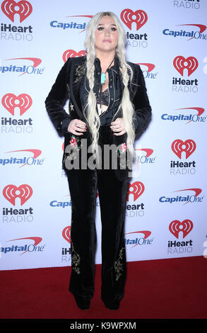 Las Vegas, NV, USA. September 2017. 23. September 2017 - Las Vegas, NV - Kesha. 2017 iHeartRadio Music Festival in der T-Mobile Arena. Foto: MJT/Admedia Stockfoto