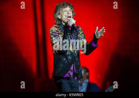 Lucca Italien. 23.September 2017. Die englische Band THE ROLLING STONES führt live auf der Bühne Mura Storiche während der "Kein Filter" Tour 2017". Credit: Rodolfo Sassano/Alamy leben Nachrichten Stockfoto