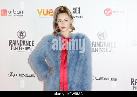 Hermine Corfield, Bienen Honig machen - Weltpremiere, Raindance Film Festival, Vue Leicester Square, London, UK, 23. September 2017, Foto von Richard Goldschmidt Stockfoto