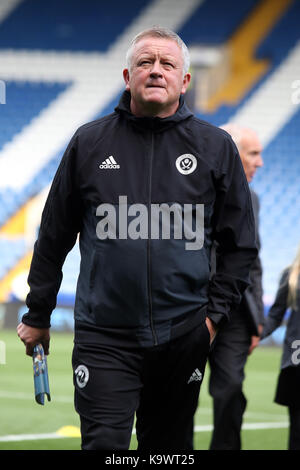 CHRIS WILDER Sheffield United FC MANAGER HILLSBOROUGH Sheffield, England, 24. September 2017 Stockfoto