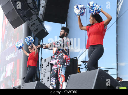 Las Vegas, NV, USA. September 2017. 23. September 2017 - Las Vegas, NV - Khalid. 2017 iHeartRadio Music Festival Village im MGM Village. Foto: MJT/Admedia Stockfoto