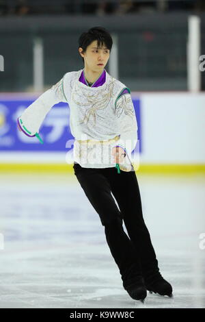 Sportplexe Pierrefonds, Montreal, Kanada. 23 Sep, 2017. Yuzuru Hanyu (JPN), 23. SEPTEMBER 2017 - Eiskunstlauf: 2017 Skate Canada Herbst Classic International Herren Freies Skaten in Sportplexe Pierrefonds, Montreal, Kanada. Credit: Naoki Nishimura/LBA SPORT/Alamy leben Nachrichten Stockfoto