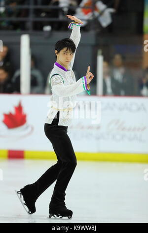 Sportplexe Pierrefonds, Montreal, Kanada. 23 Sep, 2017. Yuzuru Hanyu (JPN), 23. SEPTEMBER 2017 - Eiskunstlauf: 2017 Skate Canada Herbst Classic International Herren Freies Skaten in Sportplexe Pierrefonds, Montreal, Kanada. Credit: Naoki Nishimura/LBA SPORT/Alamy leben Nachrichten Stockfoto