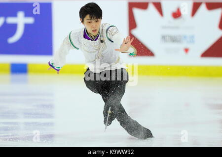 Sportplexe Pierrefonds, Montreal, Kanada. 23 Sep, 2017. Yuzuru Hanyu (JPN), 23. SEPTEMBER 2017 - Eiskunstlauf: 2017 Skate Canada Herbst Classic International Herren Freies Skaten in Sportplexe Pierrefonds, Montreal, Kanada. Credit: Naoki Nishimura/LBA SPORT/Alamy leben Nachrichten Stockfoto