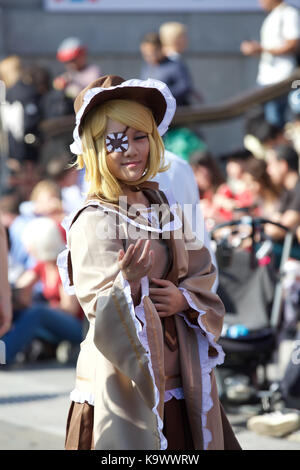 Trafalgar Square, UK. 24 Sep, 2017. Japan Matsuri 2017 fand in Trafalgar Square, London statt. Ein Festival der japanischen Kultur mit Essen, Musik, Tanz, Kampfkunst und vieles mehr. Das Festival ist jetzt in seiner 9. Jahr. Credit: Keith Larby/Alamy leben Nachrichten Stockfoto