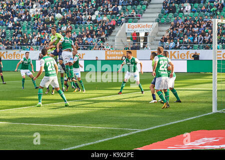 St. Gallen, Schweiz. 24. September 2017. Schneidwerk Szene während der Raiffeisen Super League Spiel FC St. Gallen FC Thun 1879 vs. © Rolf Simeon/Verkünden/Alamy leben Nachrichten Stockfoto