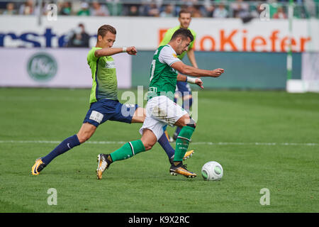 St. Gallen, Schweiz. 24. September 2017. Albian Ajeti während der Raiffeisen Super League Spiel FC St. Gallen FC Thun 1879 vs. © Rolf Simeon/Verkünden/Alamy leben Nachrichten Stockfoto