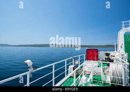 Zadar, Kroatien - 20. Juli 2016: Auf der Fähre - der Weg zum Brbinj Stockfoto