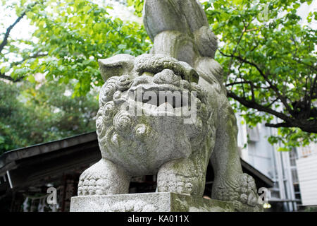 Lion Abbildung an der Hanazono Shirne, Tokio Stockfoto