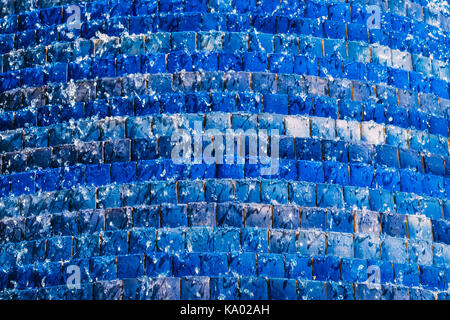 Blaue Brunnen Marmor Fliesen Abstrakt Hintergrund Stockfoto