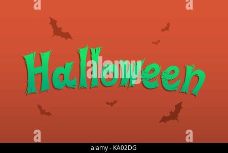 Happy Halloween handgeschriebene Vektor-Schriftzug Stock Vektor