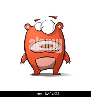 Niedlichen Cartoon happy Bär Illustration. Stock Vektor