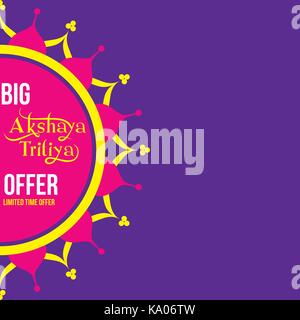 Kreative Vector Illustration von akshaya tritiya Festival bieten Template Design Stock Vektor