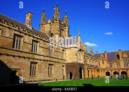 Blick auf dem Campus der Universität von Sydney (USyd), einer der renommiertesten Universitäten in Australien Stockfoto