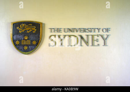 Blick auf dem Campus der Universität von Sydney (USyd), einer der renommiertesten Universitäten in Australien Stockfoto