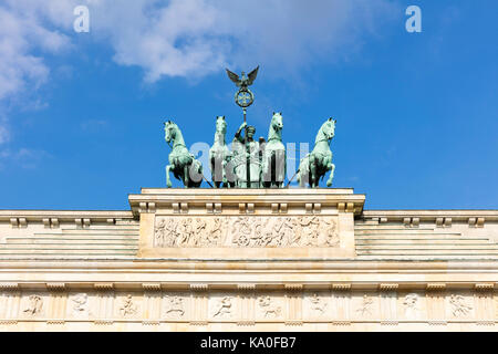 Quadriga auf dem Brandenburger Tor, Berlin, Deutschland Stockfoto