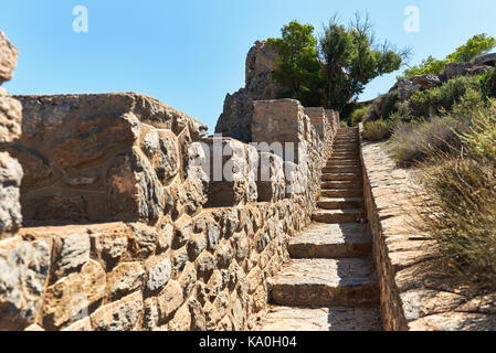 Castillitos Batterie, befestigungsanlagen von Cartagena, Provinz Murcia. Spanien Stockfoto