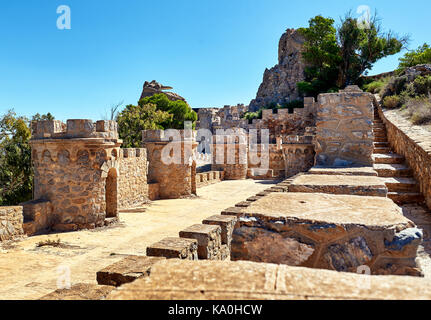 Castillitos Batterie, befestigungsanlagen von Cartagena, Provinz Murcia. Spanien Stockfoto