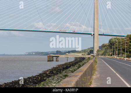 Pont de Normandie, Brücke über den Fluss Seine zwischen Le Havre und Honfleur in Frankreich Stockfoto