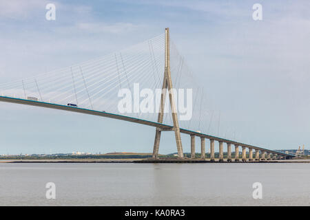 Pont de Normandie, Brücke über den Fluss Seine zwischen Le Havre und Honfleur in Frankreich Stockfoto