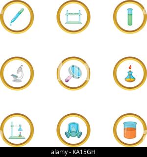 Labor-Symbole Unterhaltungsausstattung, Cartoon-Stil Stock Vektor