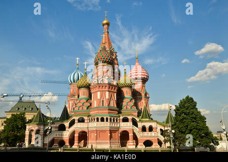 Basilius-kathedrale. Die Fürbitte der Kirche auf dem Roten Platz in Moskau - das Weltkulturerbe. Stockfoto