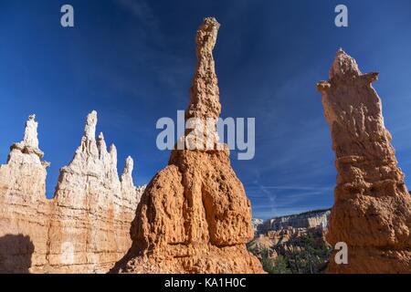 Rock Hoodoos Landscape Panorama in Queens Garden Hiking Trail, Bryce Canyon National Park, Utah USA Stockfoto